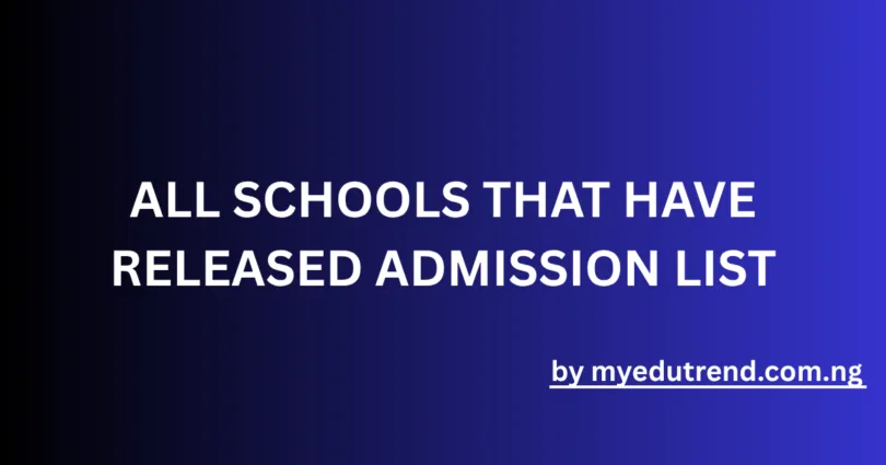 Admission Lists