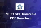 NECO GCE Timetable