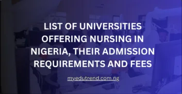 Universities Offering Nursing in Nigeria